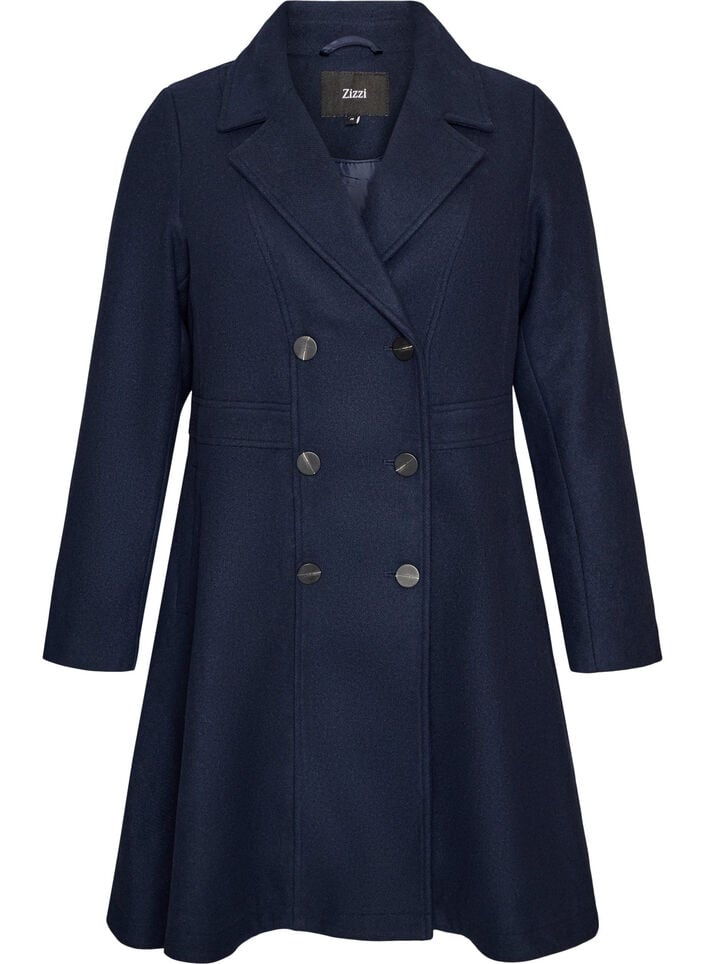 A-line wool coat with pockets, 1494, Packshot image number 0