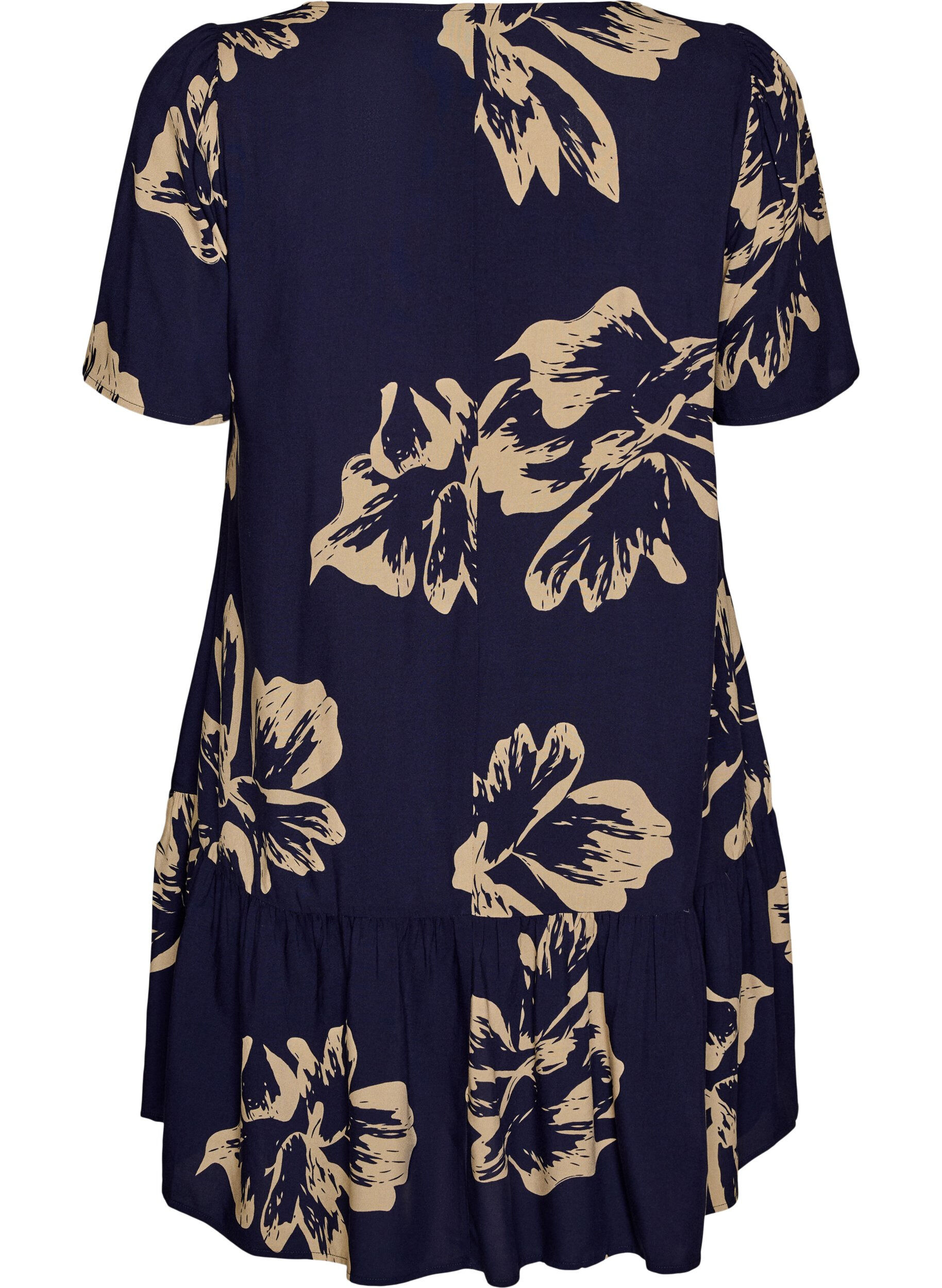 ZizzifashionDress in viscose with cutline, Blue, Packshot image number 1