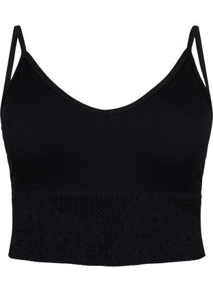 Seamless bra top, Black, Packshot image number 0