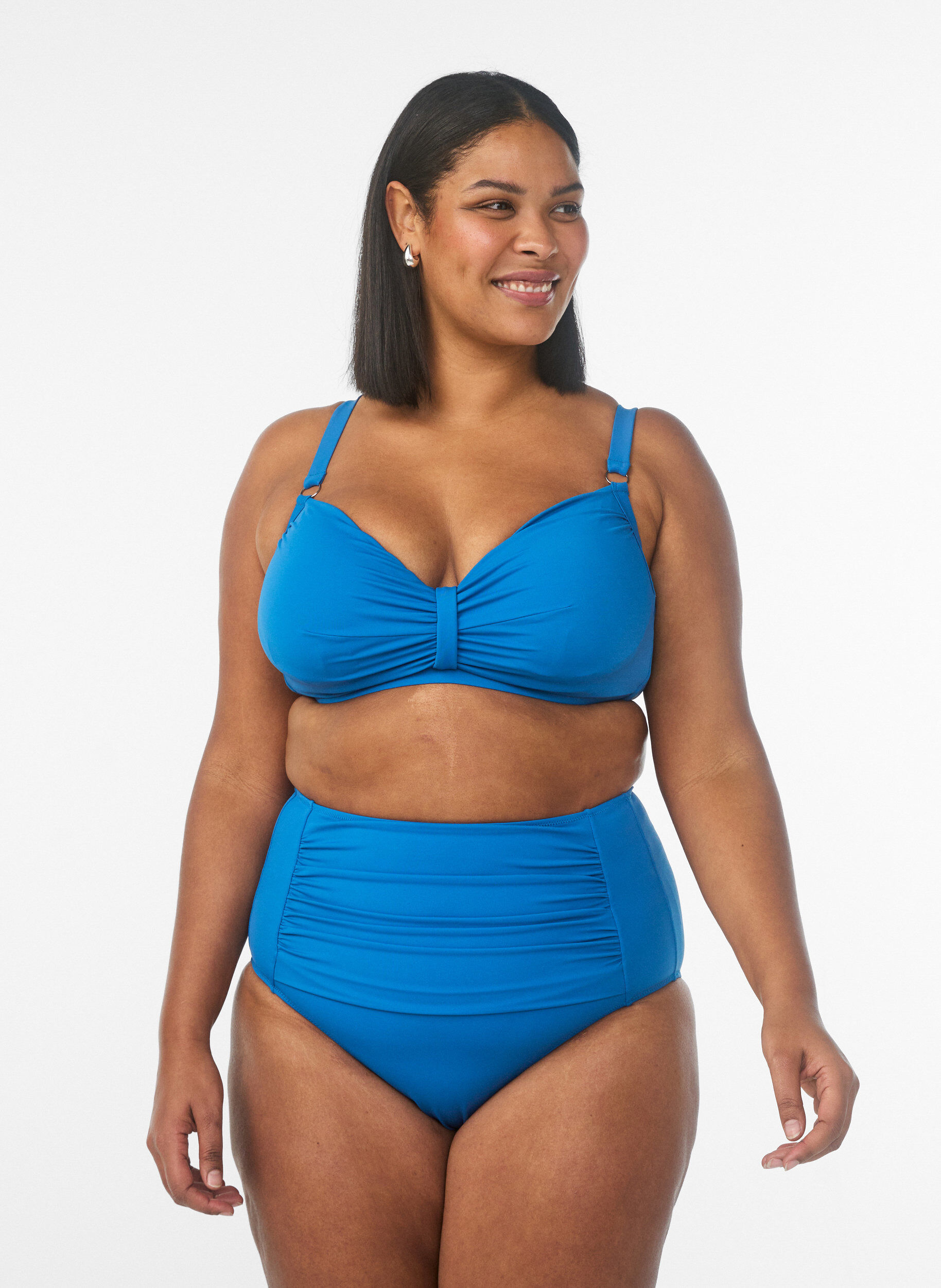 Zizzifashion High waisted bikini bottom, Blue, Model image number 0