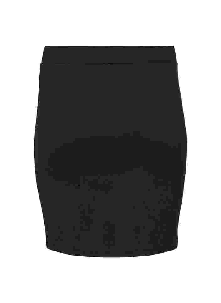 Close-fitting skirt with drawstring, Black, Packshot image number 1