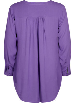 Viscose tunic with v-neckline, Deep Lavender, Packshot image number 1