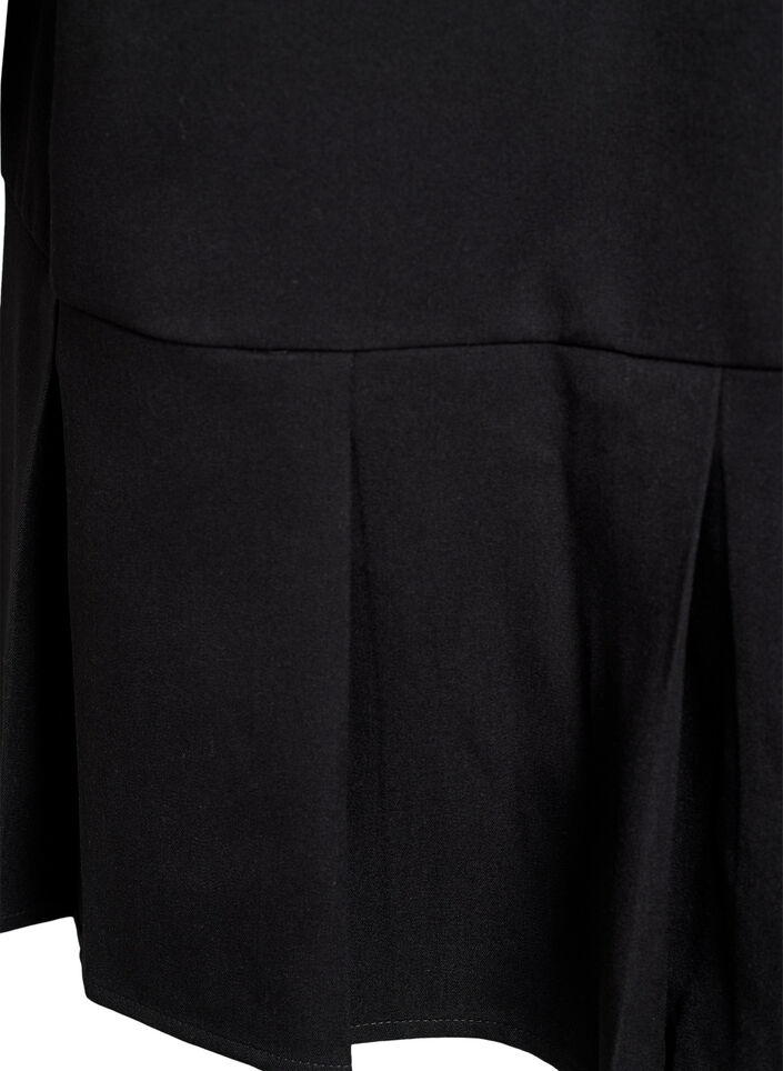 Short A-line dress with long sleeves, Black, Packshot image number 3