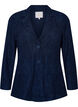 Lace blazer with button closure, Blue, Packshot image number 0