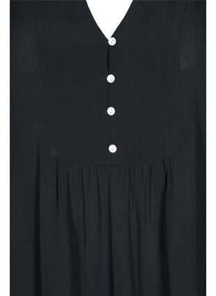 Viscose blouse with 3/4-length sleeves, Black, Packshot image number 2