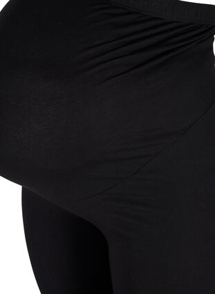 Cotton tight-fitting maternity shorts, Black, Packshot image number 2