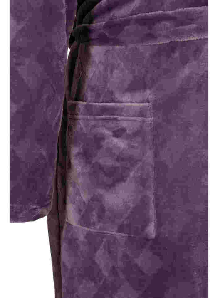 Long dressing gown with pockets, Vintage Violet, Packshot image number 3