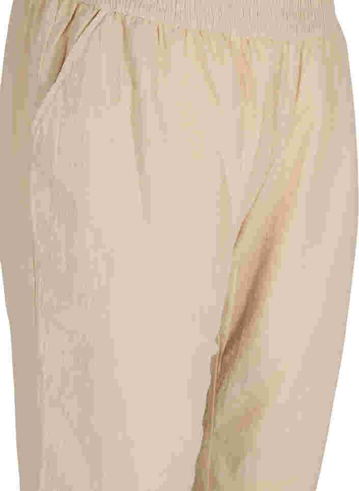 Cropped trousers in cotton, Oxford Tan, Packshot image number 2