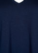 Short-sleeved basic t-shirt with v-neck, Blue, Packshot image number 2