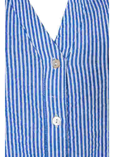 Striped cotton shirt with 3/4 sleeves, Surf the web Stripe, Packshot image number 2