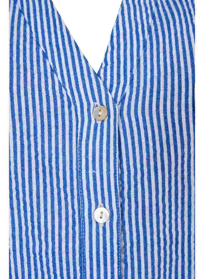 Striped cotton shirt with 3/4 sleeves, Surf the web Stripe, Packshot image number 2