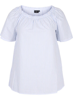 Striped blouse, Kentucky Blue Stripe, Packshot image number 0