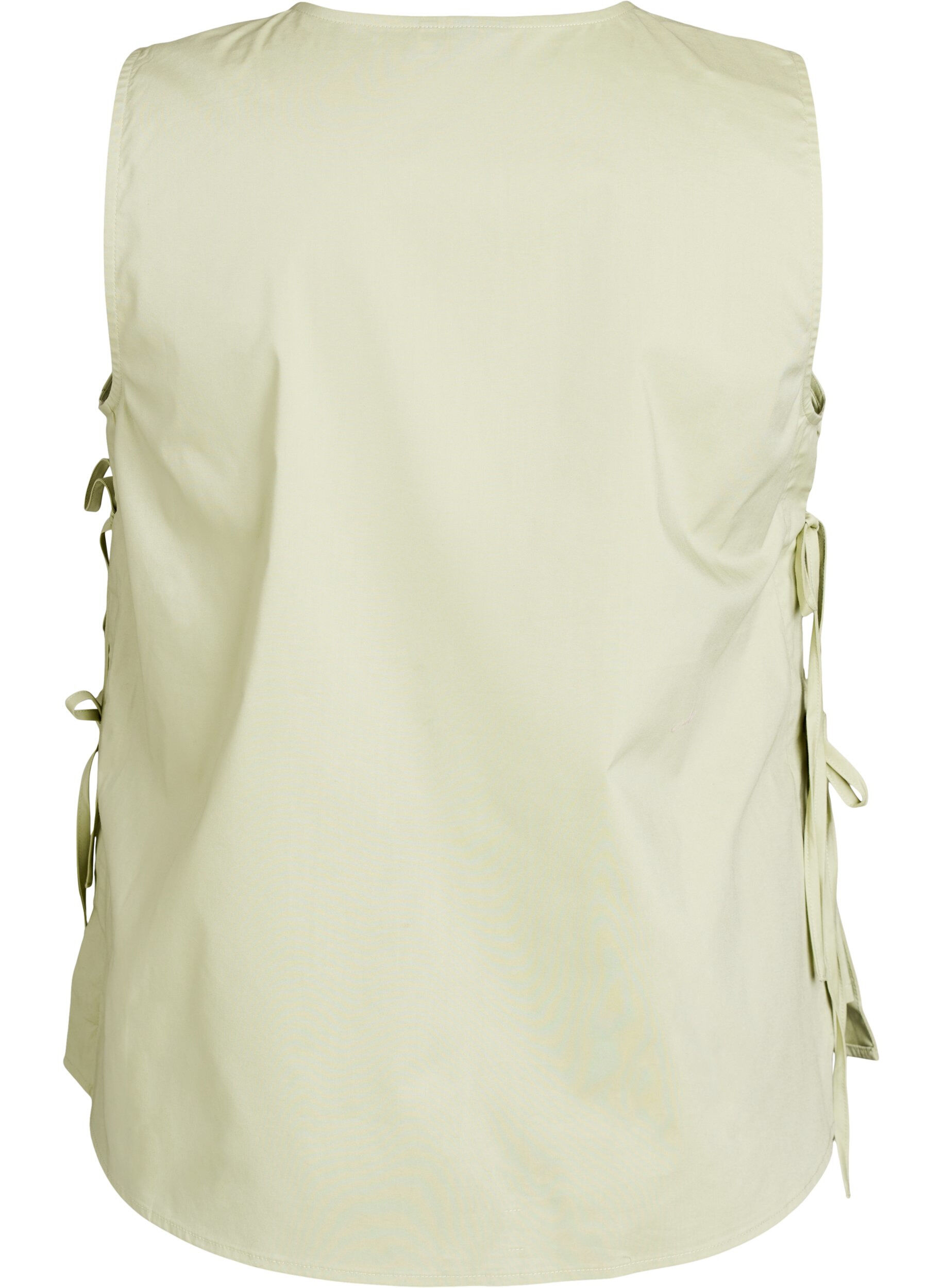ZizzifashionSleeveless top with tie detail at the sides, Green, Packshot image number 1
