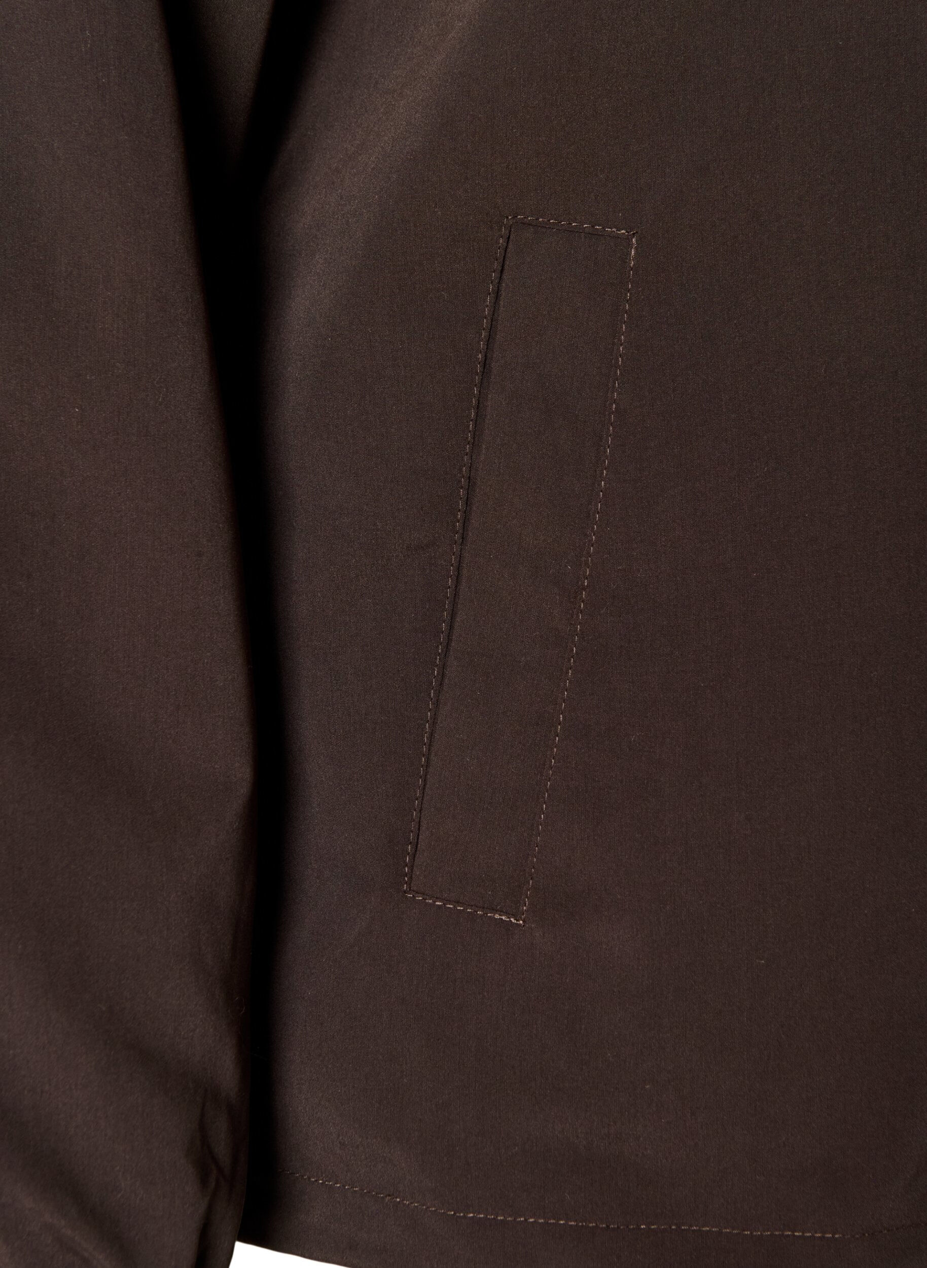ZizzifashionLightweight jacket with a hood and zipper, Brown, Packshot image number 3