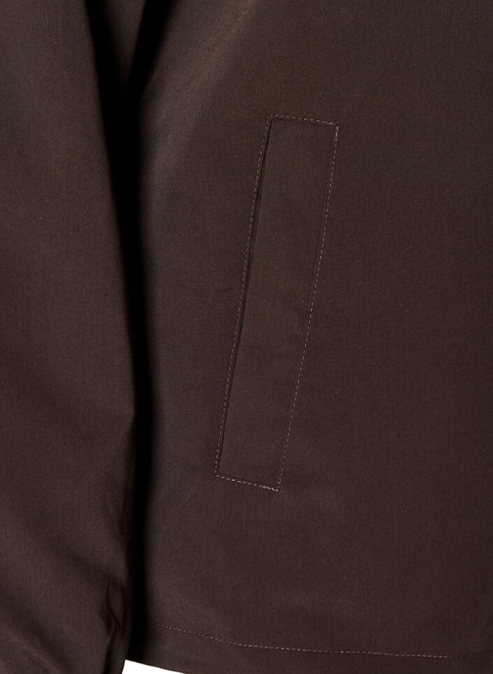 Lightweight jacket with a hood and zipper, Brown, Packshot image number 3