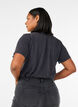 Organic cotton graphic T-shirt, Grey, Model image number 2