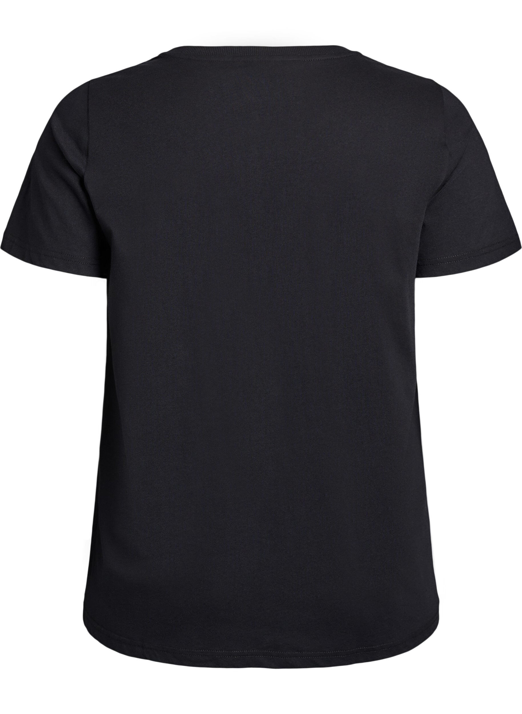 Zizzifashion Christmas t-shirt in organic cotton, Black, Packshot image number 1