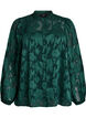 Blouse with buttons and floral pattern, Green, Packshot image number 0