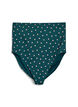 High-waisted bikini bottoms with polka dots, Green, Packshot image number 0