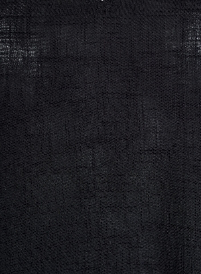 Loose blouse with cap sleeves, Black, Packshot image number 2