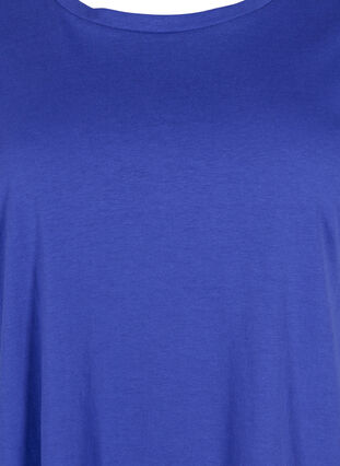 Short sleeved cotton blend t-shirt, Royal Blue, Packshot image number 2
