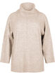 Melange knit sweater with turtleneck, Simply Taupe Mel., Packshot image number 0