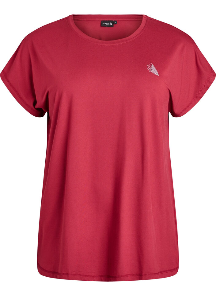 Solid-coloured training T-shirt, Red, Packshot image number 0