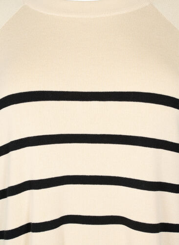 Striped Viscose Sweater, Sandshell/Black S., Packshot image number 2