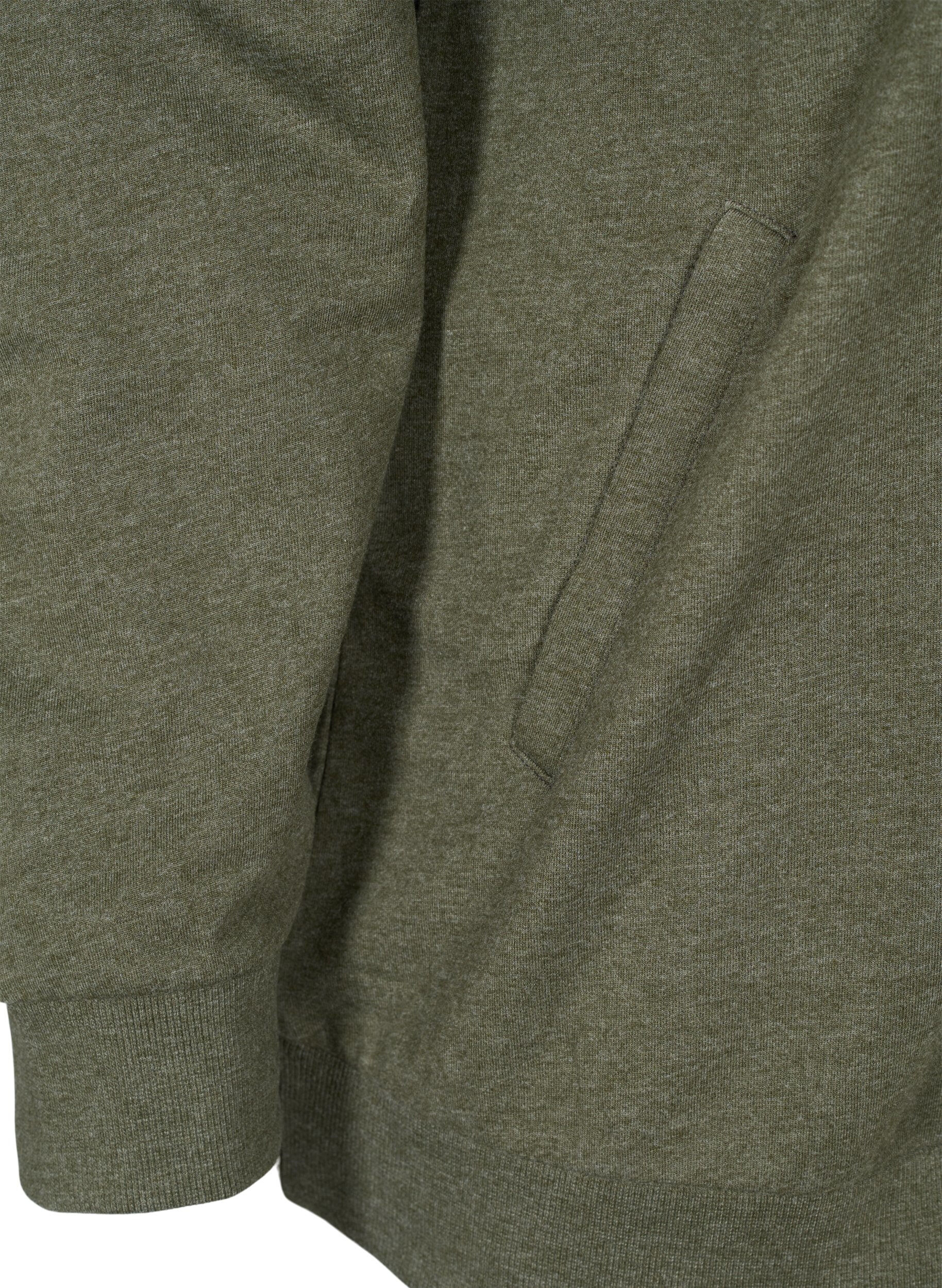 Zizzifashion Sweater cardigan with a zip and hood, Forest Night, Packshot image number 3