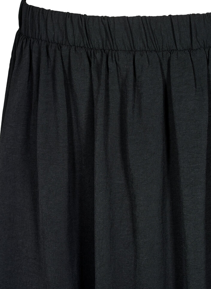 Short balloon skirt with an elasticated waistband, Black, Packshot image number 2