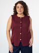 Sleeveless blouse with decorative buttons, Red, Model image number 0