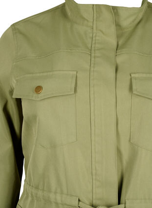 Army jacket with drawstring waist, Aloe, Packshot image number 2