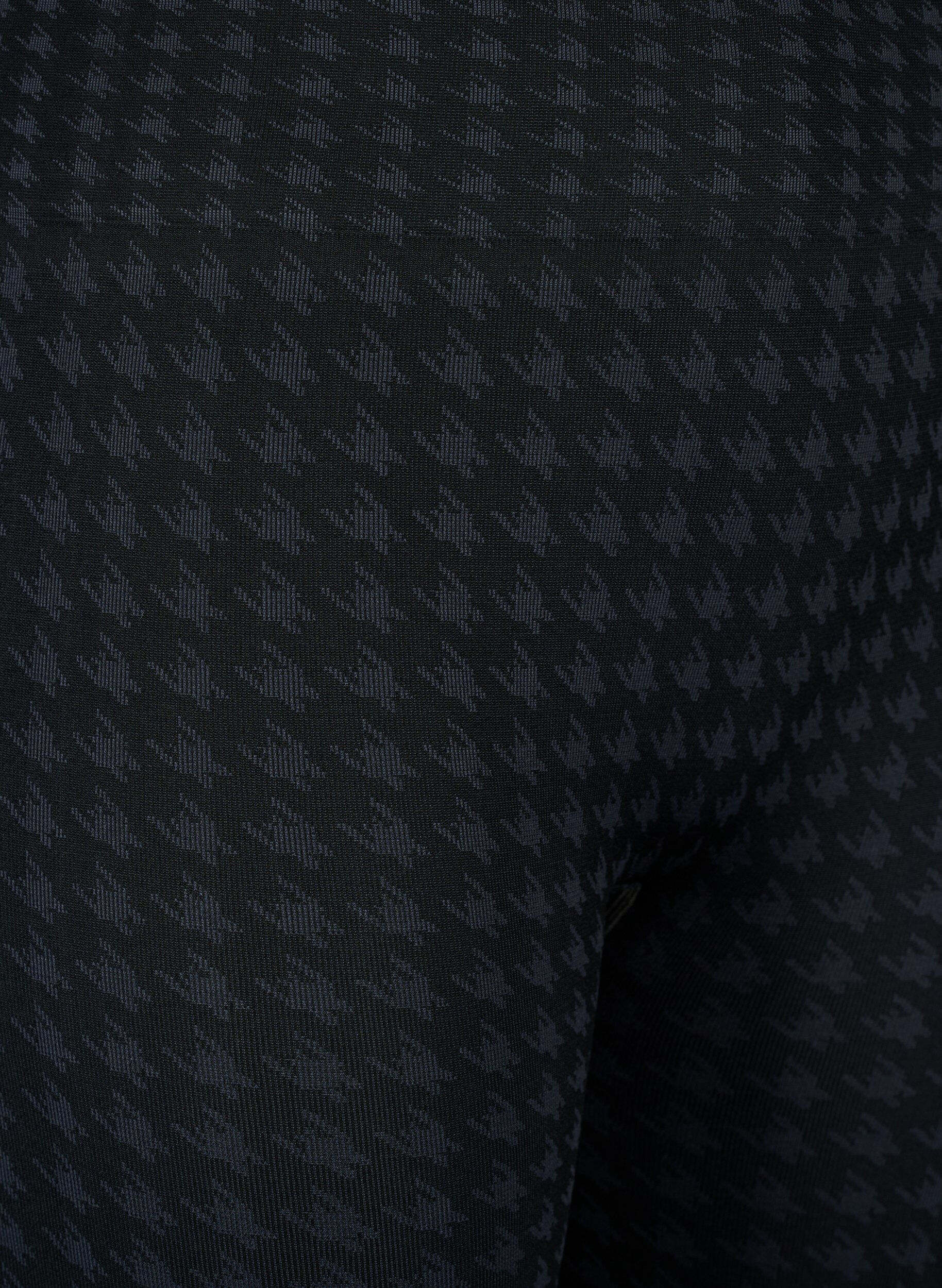 Zizzifashion Seamless leggings in houndstooth pattern, Black w. Dark Grey, Packshot image number 2