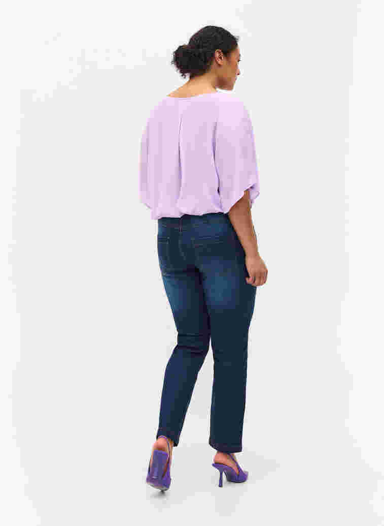 Slim fit Emily jeans with normal waist, Blue denim, Model image number 2
