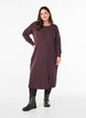 Cotton sweat dress with pockets, Dark Bordeaux, Model image number 0