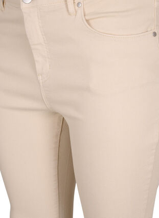 High waisted Amy jeans with super slim fit, Oatmeal, Packshot image number 1