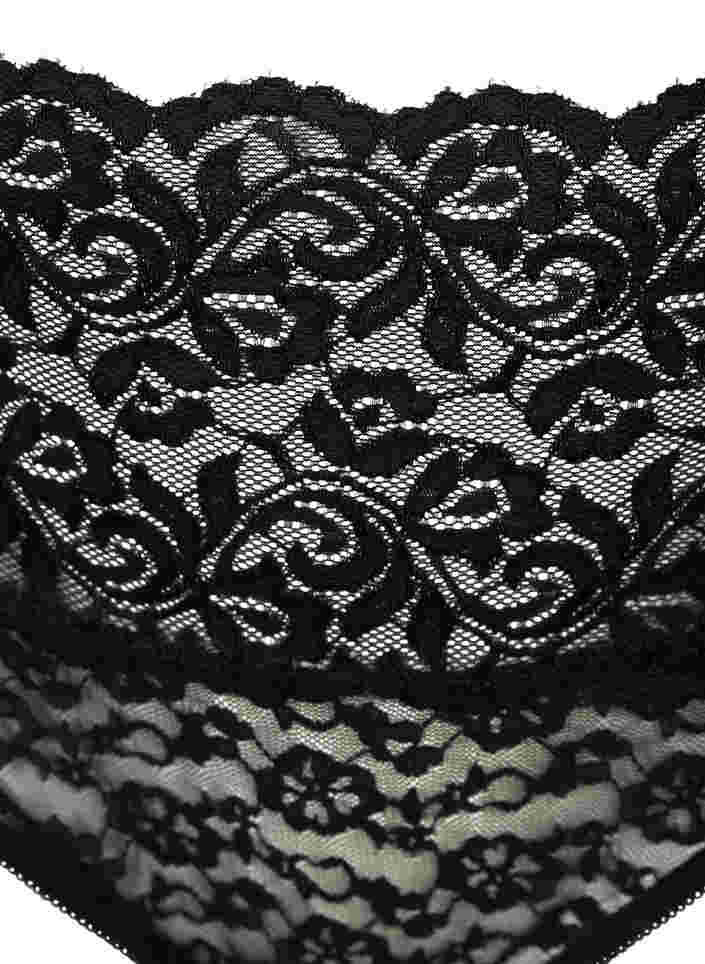 Lace briefs 2-pack, Black, Packshot image number 2