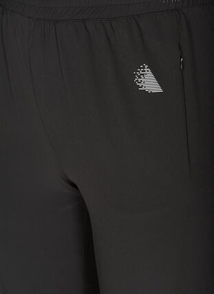 Loose exercise trousers with pockets, Black, Packshot image number 3