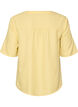 V-neck shirt blouse with short sleeves, Yellow, Packshot image number 1