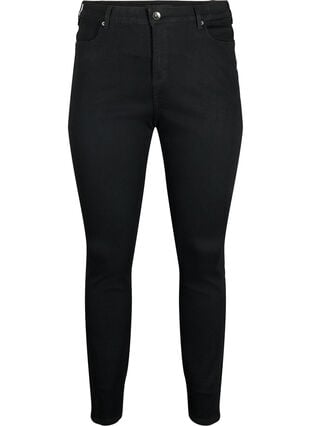 Amy jeans with a high waist and super slim fit, Black, Packshot image number 0