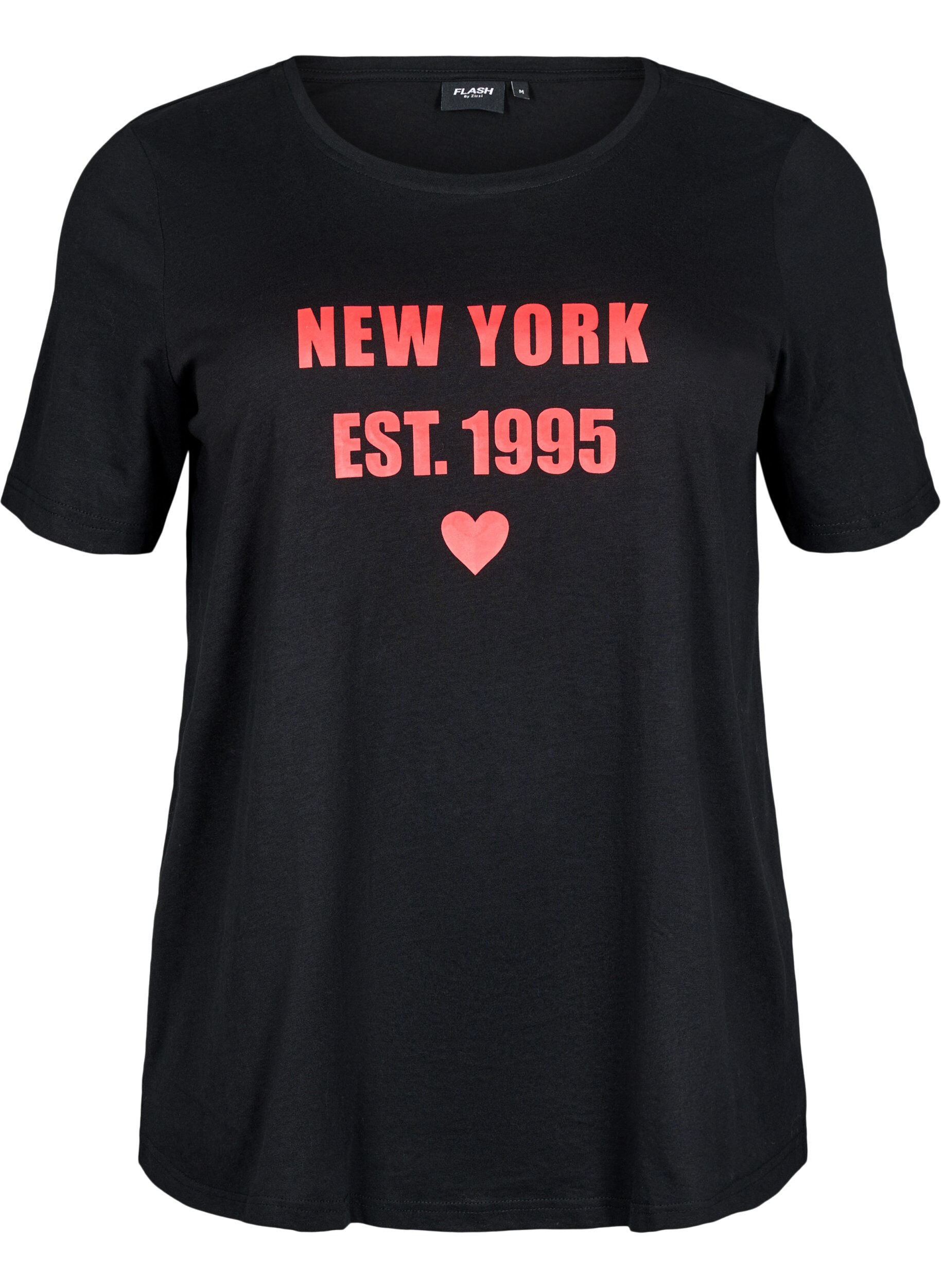 Zizzifashion FLASH - T-shirt with motif, Black, Packshot image number 0