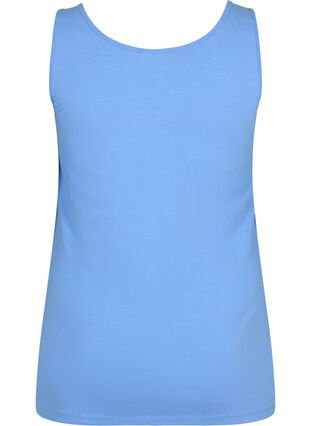 Solid color basic top in cotton, Blue Bonnet, Packshot image number 1