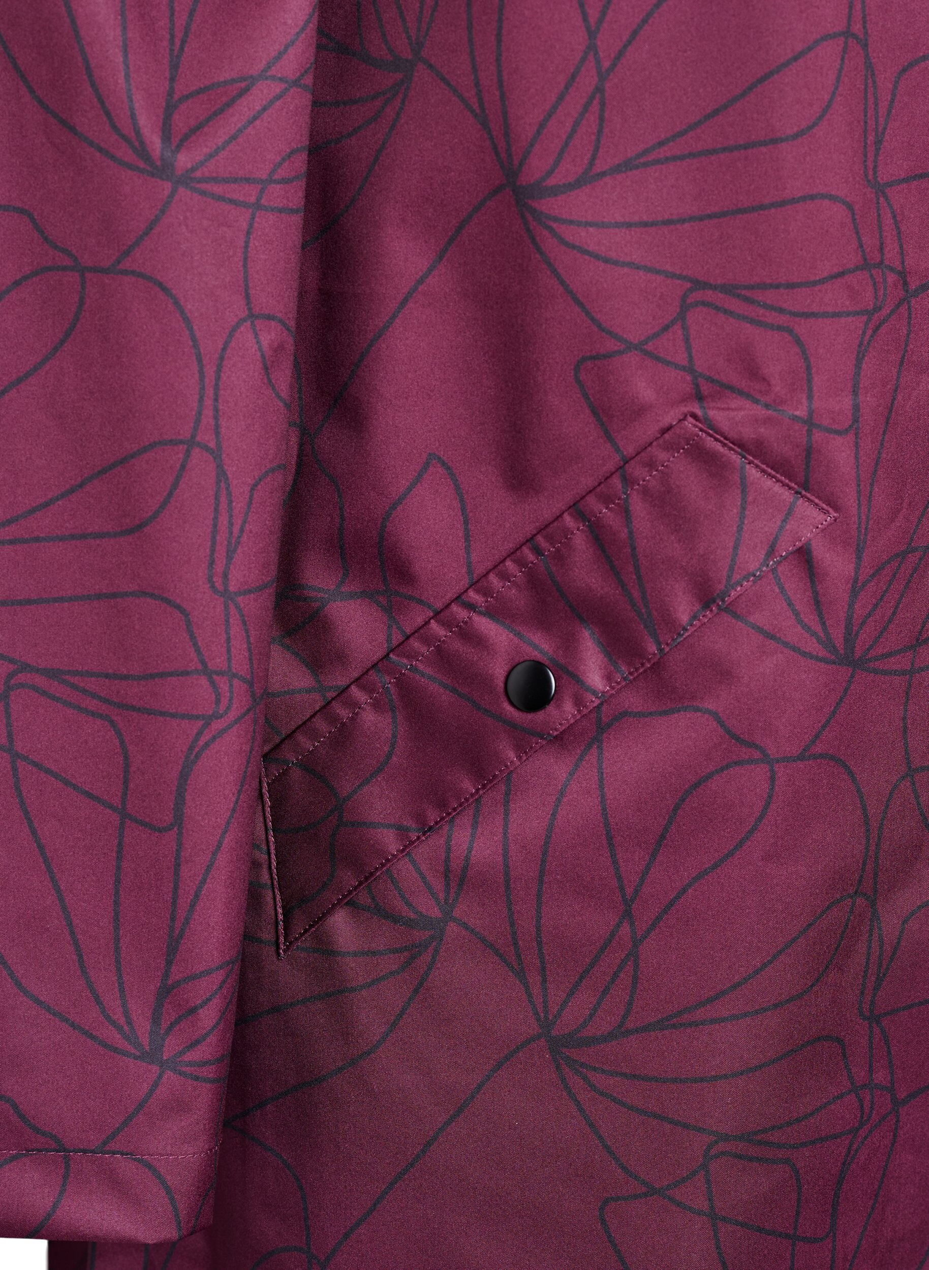 Zizzifashion Patterned raincoat, Dark Bordeaux, Packshot image number 3
