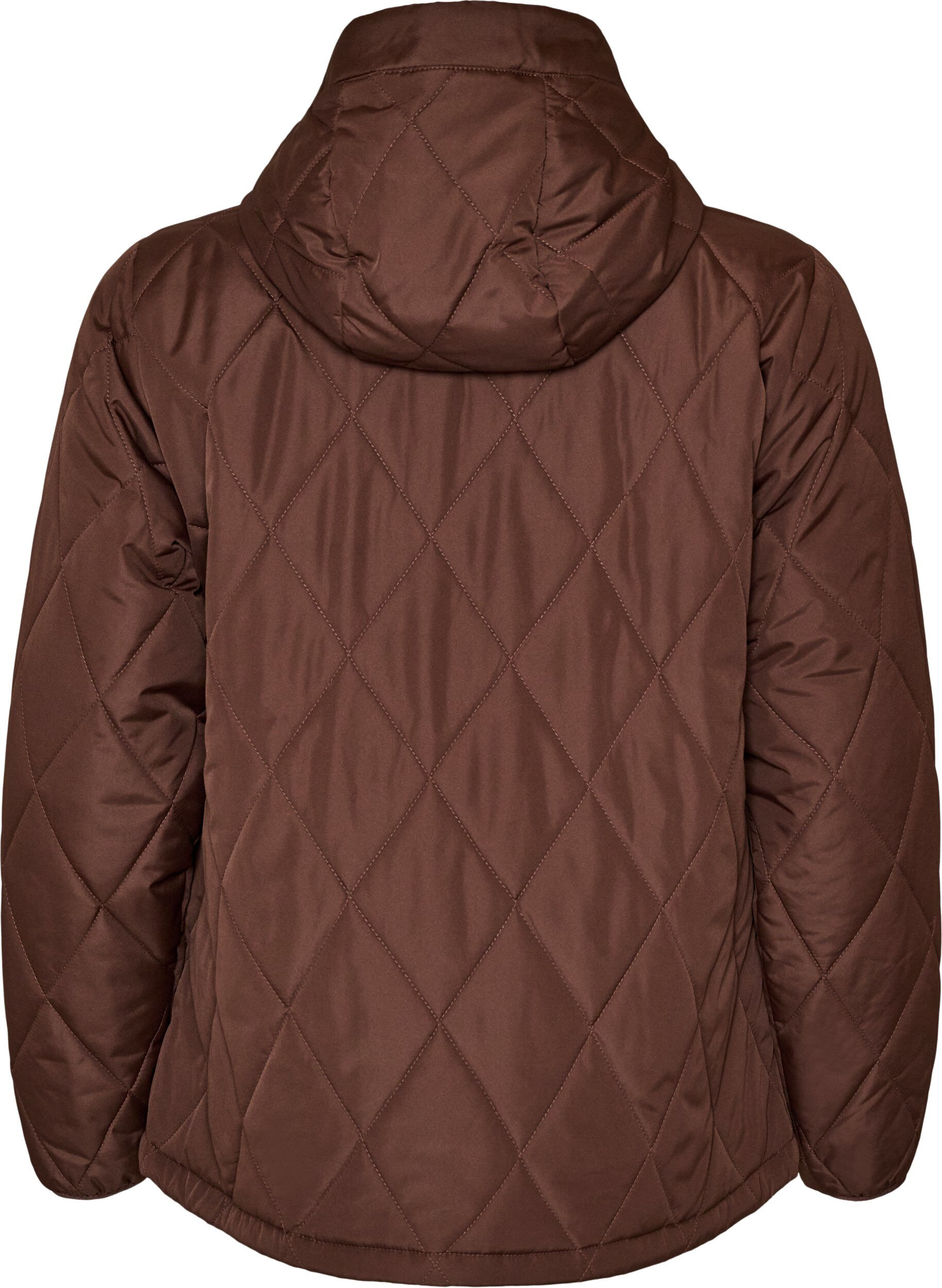ZizzifashionLightly padded jacket with diamond quilt, Brown, Packshot image number 1