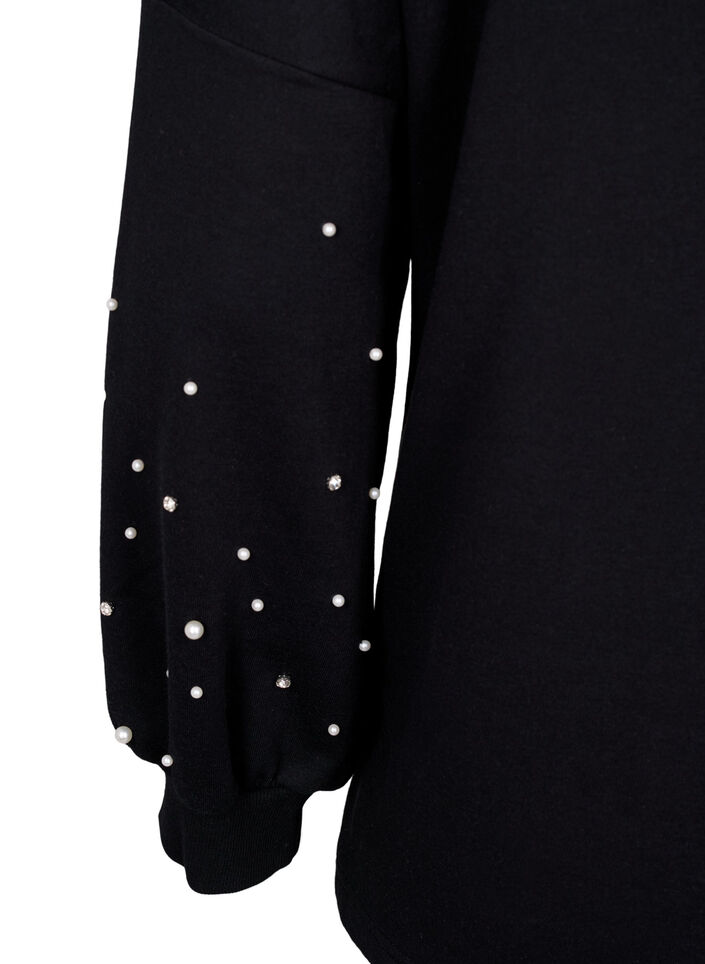 Sweatshirt with beads, Black, Packshot image number 3