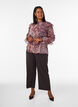 Blouse with paisley print and ruffle details, Purple, Model image number 1