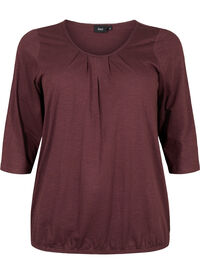 Cotton blouse with 3/4 sleeves
