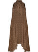 Midi dress in chiffon with leopard print and a tie-waist, Brown, Packshot image number 0