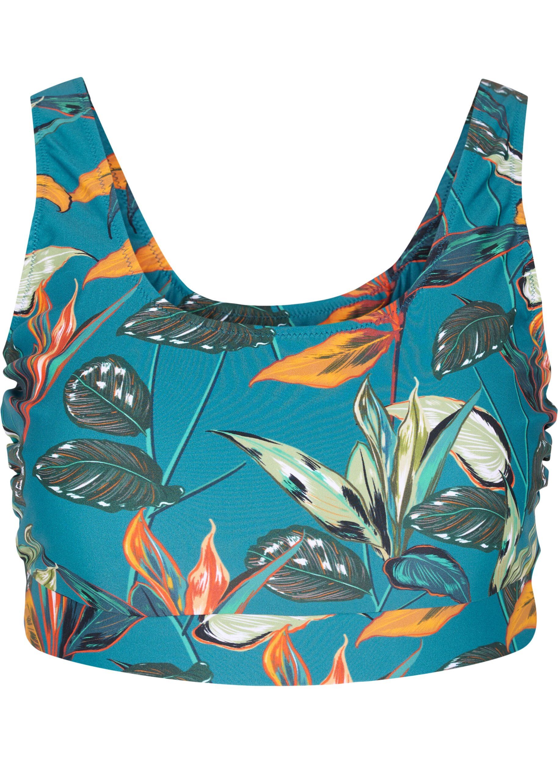 Zizzifashion Bikini top with a round neckline, Leaf Print, Packshot image number 0