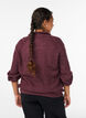 Knitted sweater with high neck and zipper, Red, Model image number 2